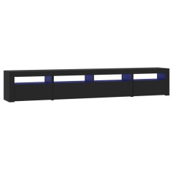vidaXL TV-Schrank mit LED-Leuchten Schwarz 240x35x40 cm