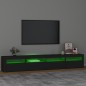 vidaXL TV-Schrank mit LED-Leuchten Schwarz 240x35x40 cm vidaXL TV-Schrank mit LED-Leuchten Schwarz 240x35x40 cm