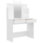 vidaXL Schminktisch-Set Weiß 96x40x142 cm vidaXL Schminktisch-Set Weiß 96x40x142 cm