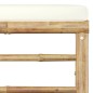8-tlg. Garten-Lounge-Set mit Cremeweißen Kissen Bambus 8-tlg. Garten-Lounge-Set mit Cremeweißen Kissen Bambus