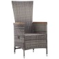 vidaXL 5-tlg. Garten-Essgruppe mit Auflagen Poly Rattan Grau vidaXL 5-tlg. Garten-Essgruppe mit Auflagen Poly Rattan Grau