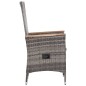 vidaXL 5-tlg. Garten-Essgruppe mit Auflagen Poly Rattan Grau vidaXL 5-tlg. Garten-Essgruppe mit Auflagen Poly Rattan Grau