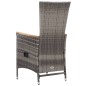 vidaXL 5-tlg. Garten-Essgruppe mit Auflagen Poly Rattan Grau vidaXL 5-tlg. Garten-Essgruppe mit Auflagen Poly Rattan Grau
