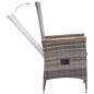 vidaXL 5-tlg. Garten-Essgruppe mit Auflagen Poly Rattan Grau vidaXL 5-tlg. Garten-Essgruppe mit Auflagen Poly Rattan Grau