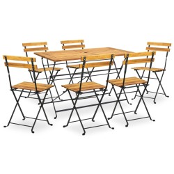 7-tlg. Garten-Essgruppe Klappbar Akazie Massivholz