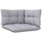vidaXL 3-tlg. Garten-Lounge-Set mit Grauen Kissen Kiefernholz vidaXL 3-tlg. Garten-Lounge-Set mit Grauen Kissen Kiefernholz
