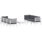 vidaXL 7-tlg. Garten-Lounge-Set mit Anthrazit Kissen Kiefernholz vidaXL 7-tlg. Garten-Lounge-Set mit Anthrazit Kissen Kiefernholz