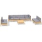 vidaXL 9-tlg. Garten-Lounge-Set mit Grauen Kissen Kiefer Massivholz vidaXL 9-tlg. Garten-Lounge-Set mit Grauen Kissen Kiefer Massivholz