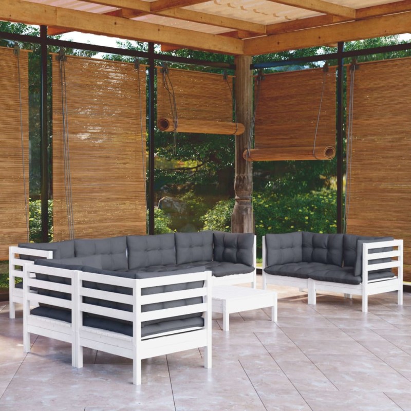 vidaXL 9-tlg. Garten-Lounge-Set mit Kissen Kiefer Massivholz vidaXL 9-tlg. Garten-Lounge-Set mit Kissen Kiefer Massivholz