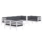 vidaXL 9-tlg. Garten-Lounge-Set mit Kissen Kiefer Massivholz vidaXL 9-tlg. Garten-Lounge-Set mit Kissen Kiefer Massivholz