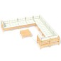 vidaXL 11-tlg. Garten-Lounge-Set mit Creme Kissen Kiefernholz vidaXL 11-tlg. Garten-Lounge-Set mit Creme Kissen Kiefernholz