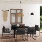 vidaXL 7-tlg. Garten-Essgruppe Schwarz vidaXL 7-tlg. Garten-Essgruppe Schwarz