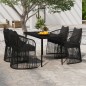vidaXL 5-tlg. Garten-Essgruppe mit Kissen Schwarz vidaXL 5-tlg. Garten-Essgruppe mit Kissen Schwarz