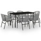 vidaXL 7-tlg. Garten-Essgruppe Grau vidaXL 7-tlg. Garten-Essgruppe Grau