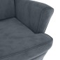 vidaXL Ohrensessel mit Hocker Dunkelgrau Samt vidaXL Ohrensessel mit Hocker Dunkelgrau Samt