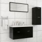vidaXL Badmöbel-Set Schwarz Holzwerkstoff vidaXL Badmöbel-Set Schwarz Holzwerkstoff