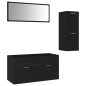 vidaXL Badmöbel-Set Schwarz Holzwerkstoff vidaXL Badmöbel-Set Schwarz Holzwerkstoff