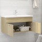 vidaXL Waschbeckenunterschrank Einbaubecken Sonoma-Eiche Holzwerkstoff vidaXL Waschbeckenunterschrank Einbaubecken Sonoma-Eiche Holzwerkstoff