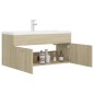 vidaXL Waschbeckenunterschrank Einbaubecken Sonoma-Eiche Holzwerkstoff vidaXL Waschbeckenunterschrank Einbaubecken Sonoma-Eiche Holzwerkstoff