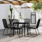 vidaXL 5-tlg. Garten-Essgruppe Schwarz vidaXL 5-tlg. Garten-Essgruppe Schwarz
