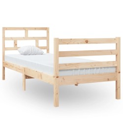 vidaXL Massivholzbett 75x190 cm