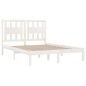vidaXL Massivholzbett Weiß Kiefer 135x190 cm vidaXL Massivholzbett Weiß Kiefer 135x190 cm