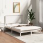vidaXL Massivholzbett Weiß 135x190 cm vidaXL Massivholzbett Weiß 135x190 cm