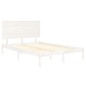 vidaXL Massivholzbett Weiß 135x190 cm vidaXL Massivholzbett Weiß 135x190 cm