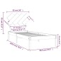 vidaXL Massivholzbett Weiß 90x190 cm vidaXL Massivholzbett Weiß 90x190 cm