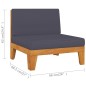 3-tlg. Garten-Lounge-Set mit Kissen Akazie Massivholz 3-tlg. Garten-Lounge-Set mit Kissen Akazie Massivholz