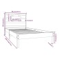 vidaXL Massivholzbett Weiß 90x190 cm vidaXL Massivholzbett Weiß 90x190 cm