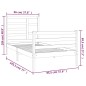 vidaXL Massivholzbett Weiß 90x190 cm vidaXL Massivholzbett Weiß 90x190 cm
