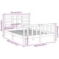 vidaXL Massivholzbett 135x190 cm vidaXL Massivholzbett 135x190 cm