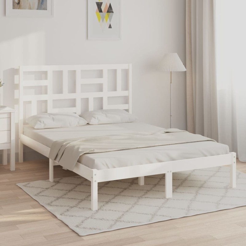 vidaXL Massivholzbett Weiß 120x190 cm vidaXL Massivholzbett Weiß 120x190 cm