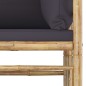 11-tlg. Garten-Lounge-Set mit Dunkelgrauen Kissen Bambus 11-tlg. Garten-Lounge-Set mit Dunkelgrauen Kissen Bambus