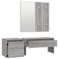 vidaXL Flurmöbel-Set Grau Sonoma Holzwerkstoff vidaXL Flurmöbel-Set Grau Sonoma Holzwerkstoff
