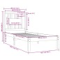 vidaXL Massivholzbett Weiß 90x190 cm vidaXL Massivholzbett Weiß 90x190 cm