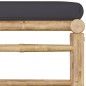11-tlg. Garten-Lounge-Set mit Dunkelgrauen Kissen Bambus 11-tlg. Garten-Lounge-Set mit Dunkelgrauen Kissen Bambus