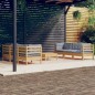 vidaXL 7-tlg. Garten-Lounge-Set mit Grauen Kissen Kiefernholz vidaXL 7-tlg. Garten-Lounge-Set mit Grauen Kissen Kiefernholz