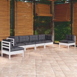 vidaXL 6-tlg. Garten-Lounge-Set mit Kissen Kiefer Massivholz