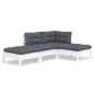 vidaXL 4-tlg. Garten-Lounge-Set mit Kissen Kiefer Massivholz vidaXL 4-tlg. Garten-Lounge-Set mit Kissen Kiefer Massivholz