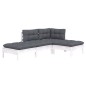 vidaXL 4-tlg. Garten-Lounge-Set mit Kissen Kiefer Massivholz vidaXL 4-tlg. Garten-Lounge-Set mit Kissen Kiefer Massivholz