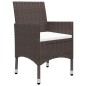 5-tlg. Garten-Essgruppe Braun Poly Rattan und Glas 5-tlg. Garten-Essgruppe Braun Poly Rattan und Glas