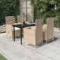 vidaXL 5-tlg. Garten-Essgruppe mit Kissen Beige vidaXL 5-tlg. Garten-Essgruppe mit Kissen Beige