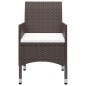 5-tlg. Garten-Essgruppe Braun Poly Rattan und Glas 5-tlg. Garten-Essgruppe Braun Poly Rattan und Glas