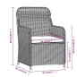 vidaXL 5-tlg. Garten-Essgruppe mit Kissen Braun vidaXL 5-tlg. Garten-Essgruppe mit Kissen Braun