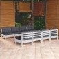 vidaXL 9-tlg. Garten-Lounge-Set mit Kissen Kiefer Massivholz vidaXL 9-tlg. Garten-Lounge-Set mit Kissen Kiefer Massivholz