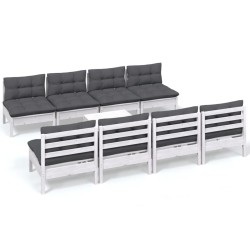 vidaXL 9-tlg. Garten-Lounge-Set mit Kissen Kiefer Massivholz
