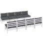 vidaXL 9-tlg. Garten-Lounge-Set mit Kissen Kiefer Massivholz vidaXL 9-tlg. Garten-Lounge-Set mit Kissen Kiefer Massivholz
