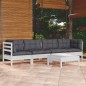 vidaXL 5-tlg. Garten-Lounge-Set mit Kissen Kiefer Massivholz vidaXL 5-tlg. Garten-Lounge-Set mit Kissen Kiefer Massivholz